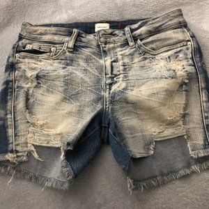 Sneak Peek M Mid Rise Distressed Cut Off Shorts